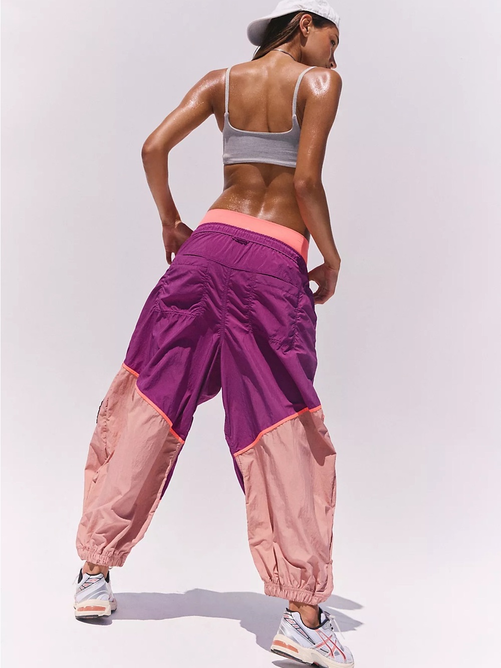FP Movement by Free People Freeflow Colorblock Pants Purple Large NWT - Picture 4 of 4